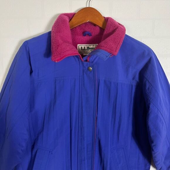 L.L. Bean Blue and Pink Ski Jacket - Picture 3 of 11